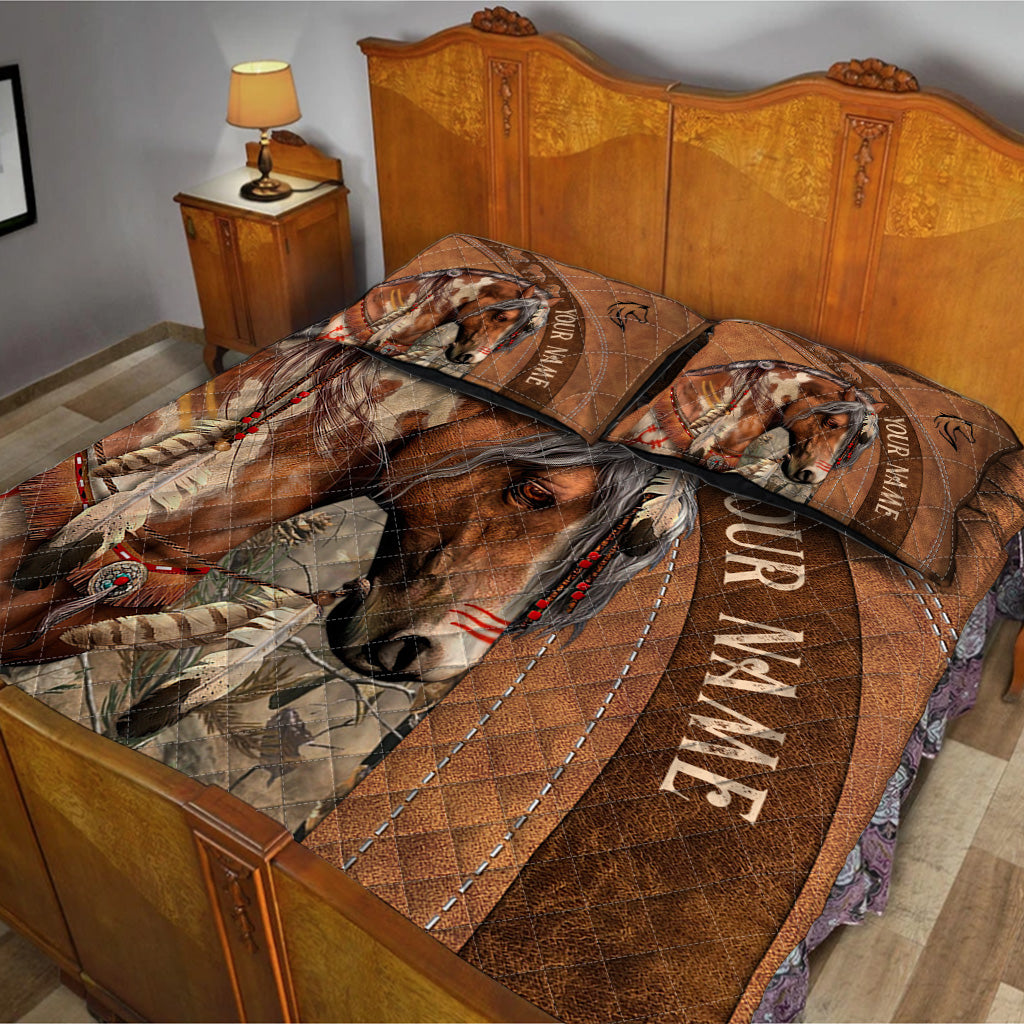 Love Horses - Personalized Horse Quilt Set