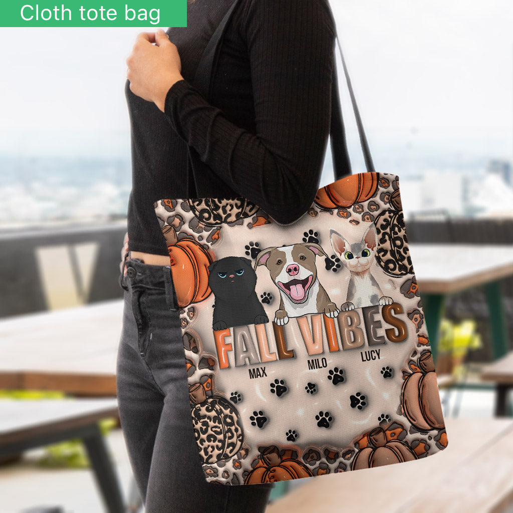 Ambiance automnale - Cadeau pour les amoureux des chiens - Sac fourre-tout personnalisé