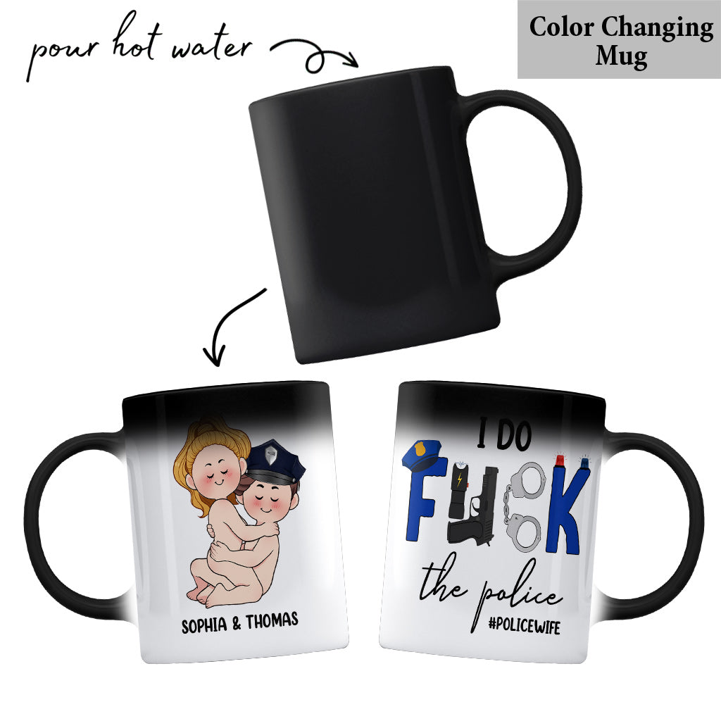 J'adore la police - Mug personnalisé pour couple