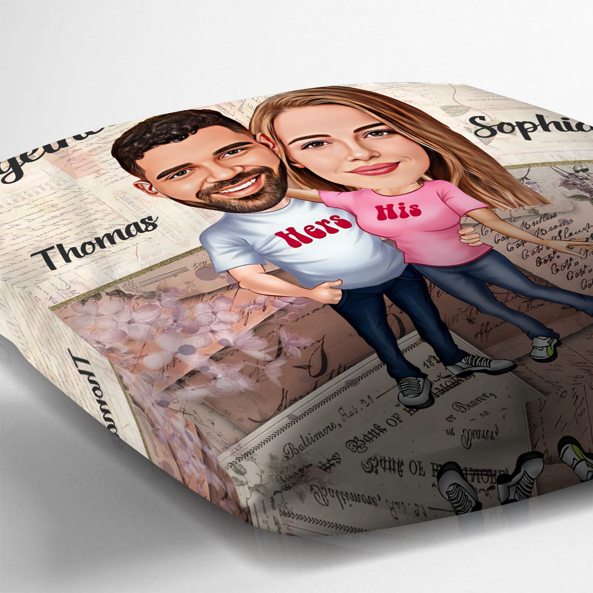 Ensemble depuis - Coussin décoratif personnalisé pour couple