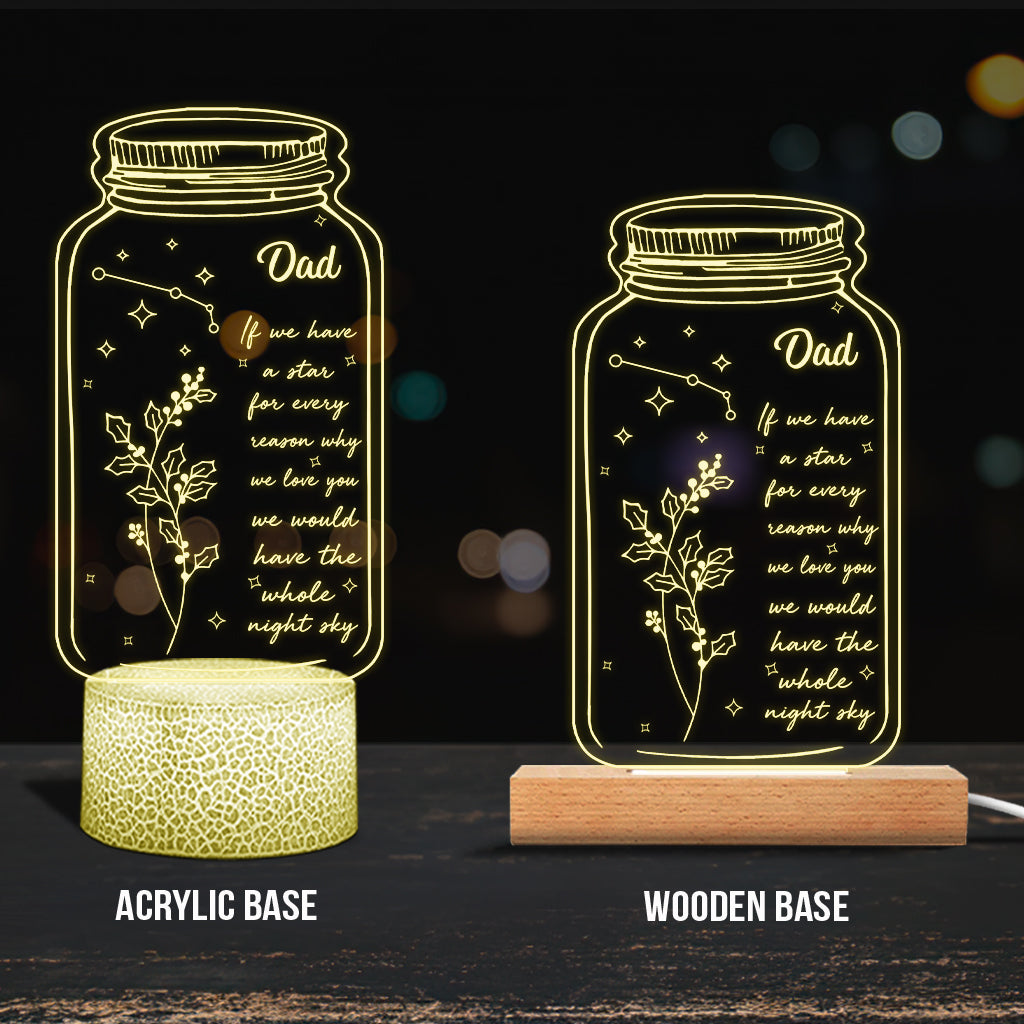 Si j'avais une étoile : Fleur de naissance et signe du zodiaque - Cadeau pour maman, grand-mère, fille, épouse, petite amie, papa, grand-père, petit ami, mari - Plaque lumineuse personnalisée