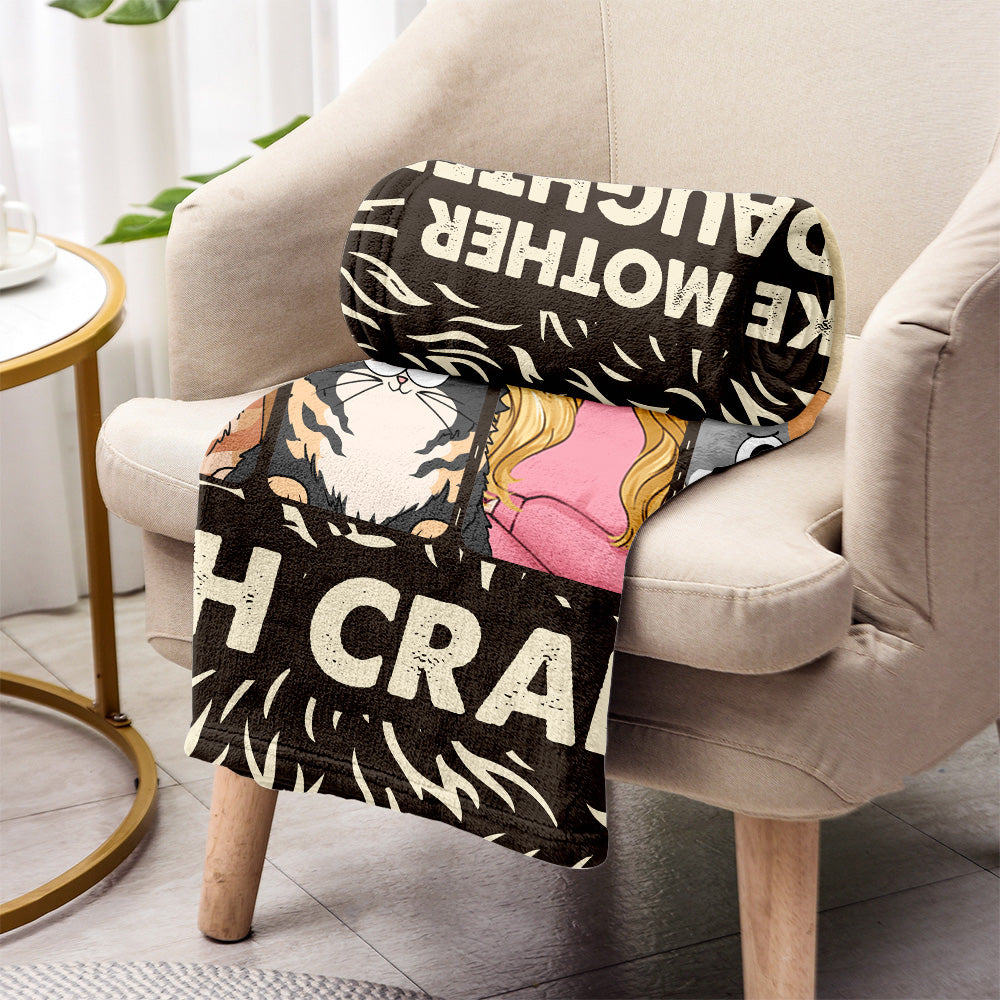 Like Mother Father Like Daughter Son Cats Dogs Pet Lover - Personalized Cat Blanket