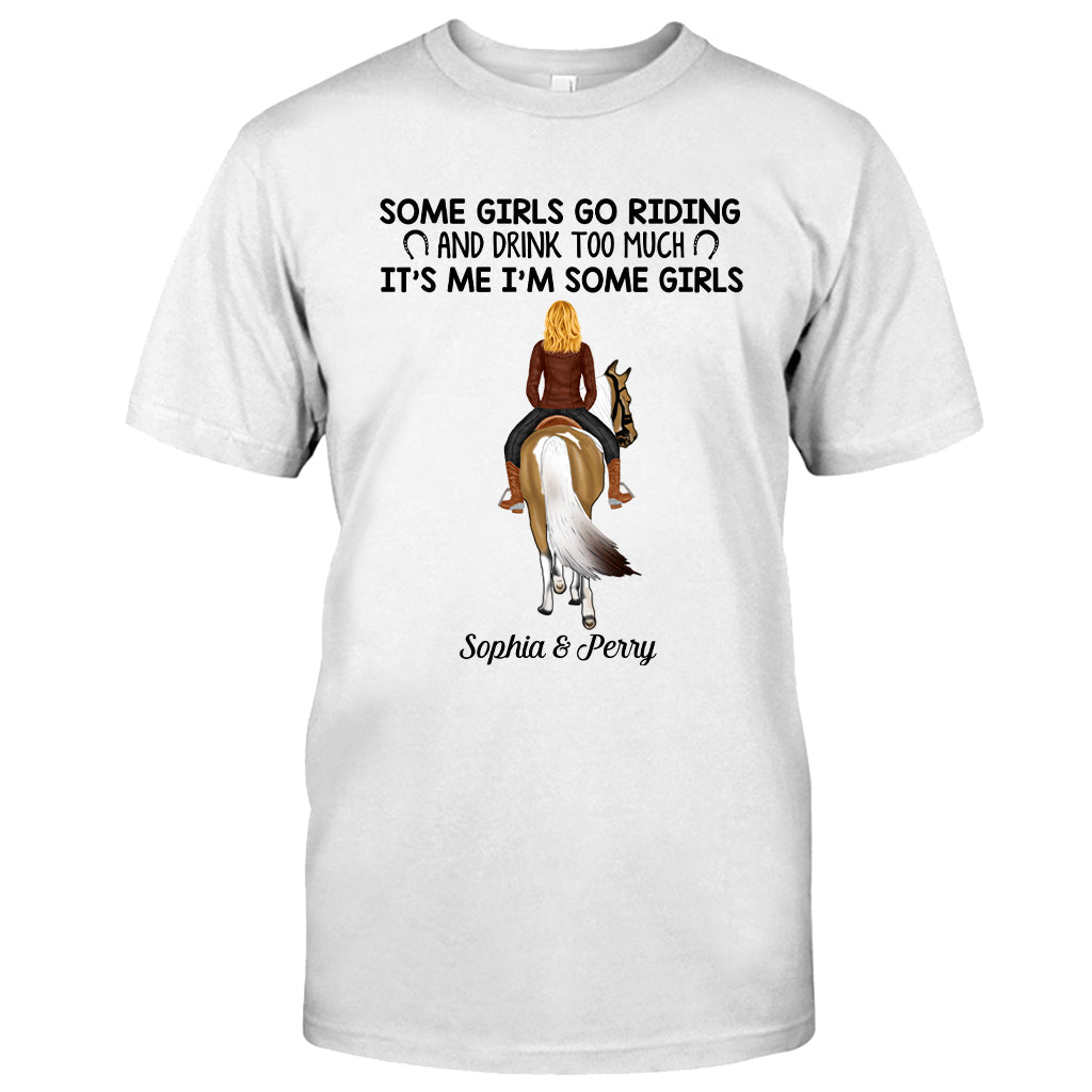 Certaines filles font de l'équitation et boivent trop - T-shirt et sweat à capuche personnalisés sur le thème du cheval