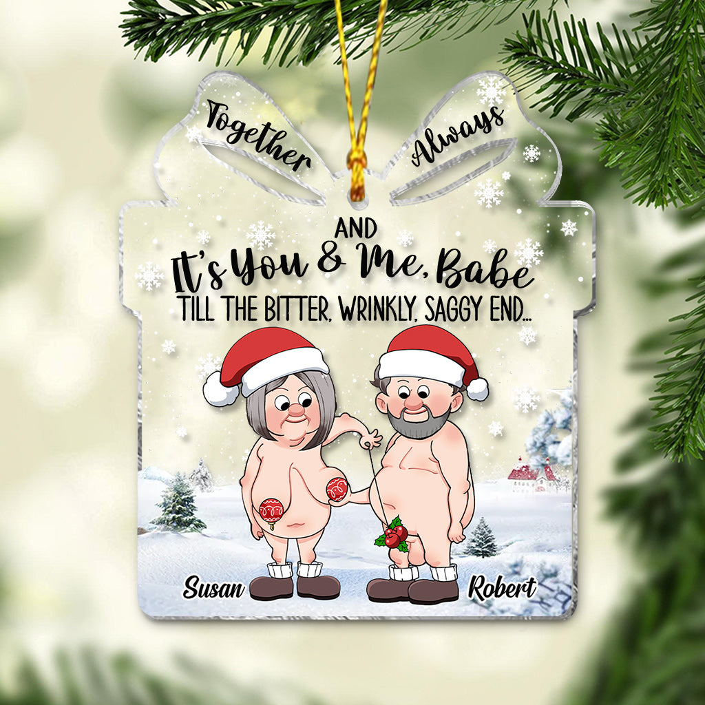 Ensemble pour toujours - Ornement transparent personnalisé pour mari et femme