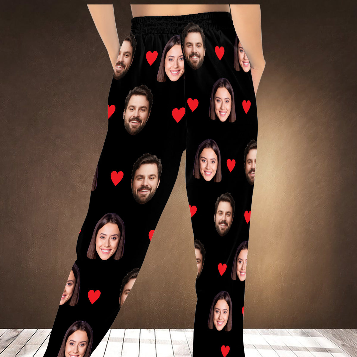 Pantalon de survêtement unisexe personnalisé avec photo pour couple - cadeau pour petit ami, petite amie, mari, femme - Pantalon de survêtement unisexe personnalisé