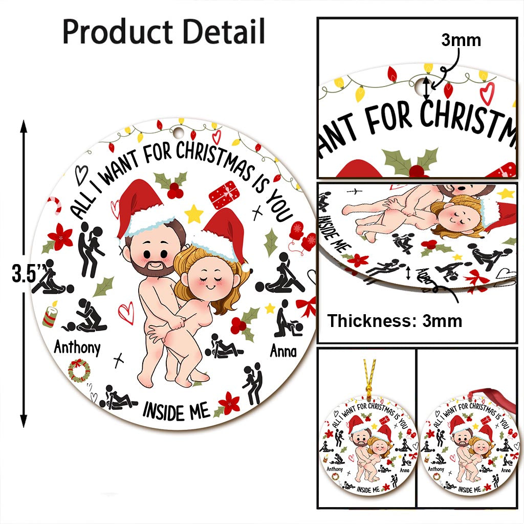 Tout ce que je veux pour Noël - Ornement personnalisé pour couple
