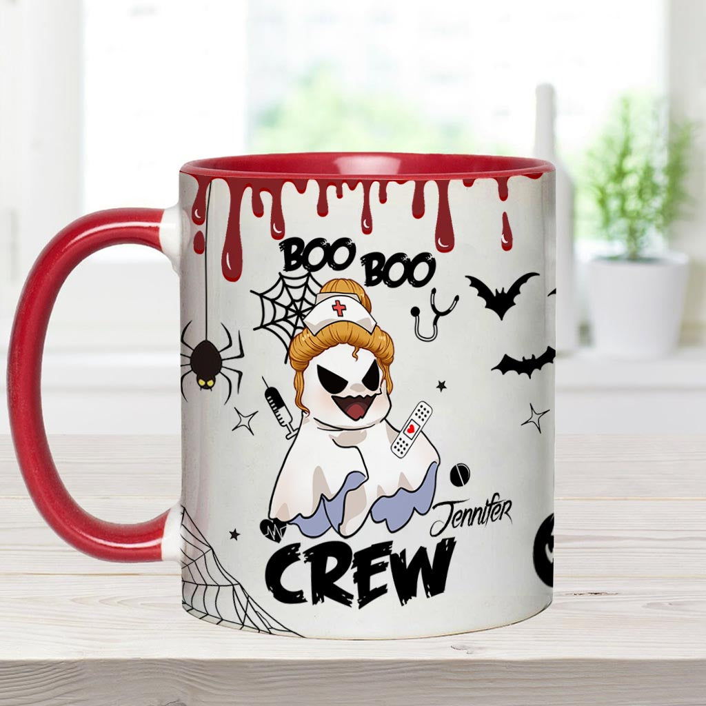 Boo Boo Crew - Personalized Nurse Accent Mug