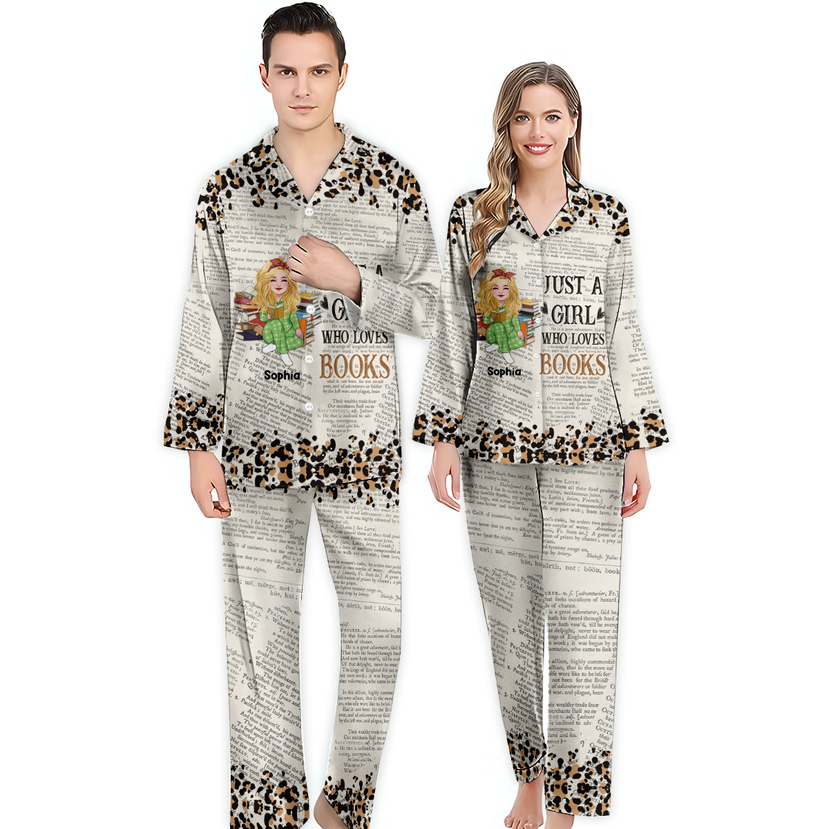 One More Chapter - Personalized Book Button Down Pajamas