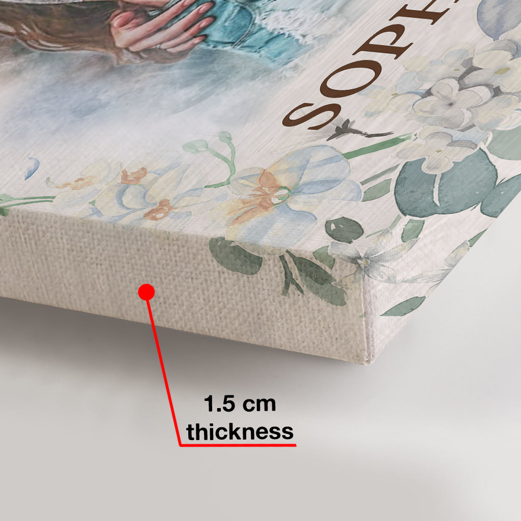 Couple aquarelle - Toile et affiche personnalisées pour couple