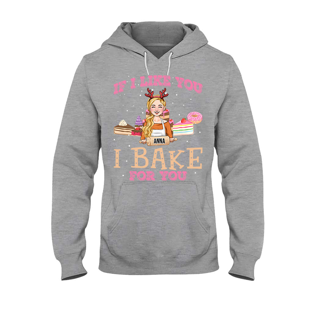 Si je t'aime bien, je cuisine pour toi - T-shirt et sweat à capuche personnalisés sur le thème de la pâtisserie