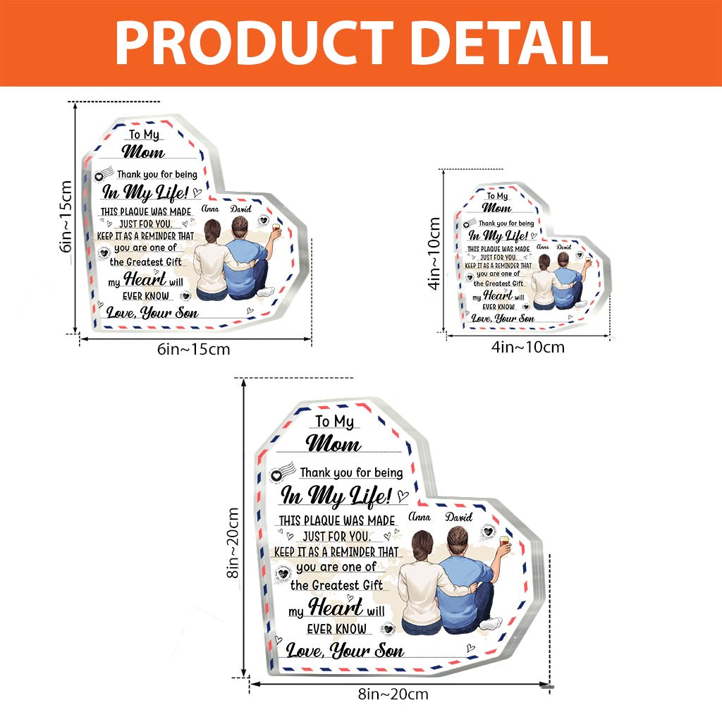 À ma grand-mère - Cadeau pour maman, grand-mère, tante - Plaque acrylique personnalisée sur mesure