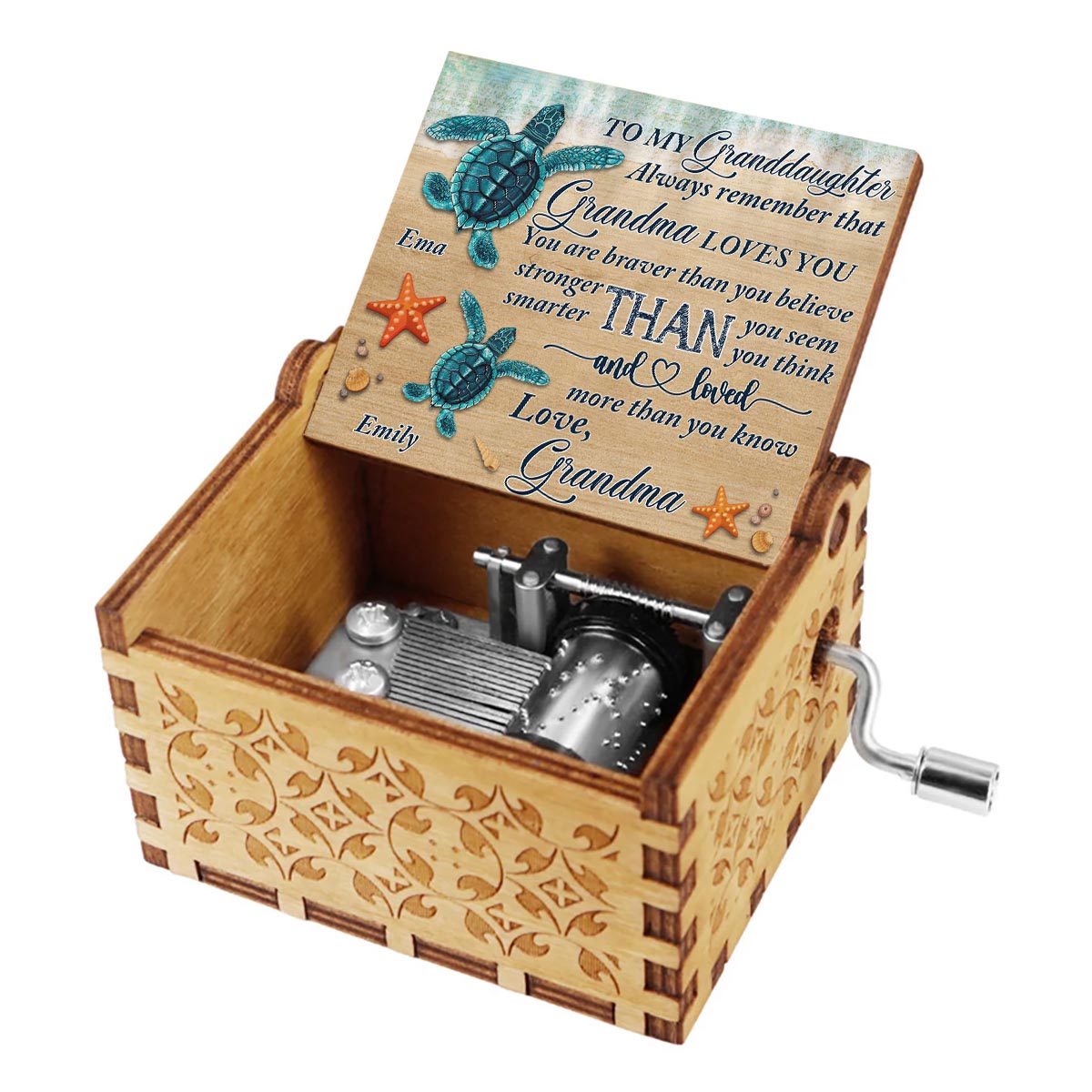 Always Remember That - Gift for grandma, mom, daughter, granddaughter, son, grandson, grandpa, dad - Personalized Hand Crank Music Box