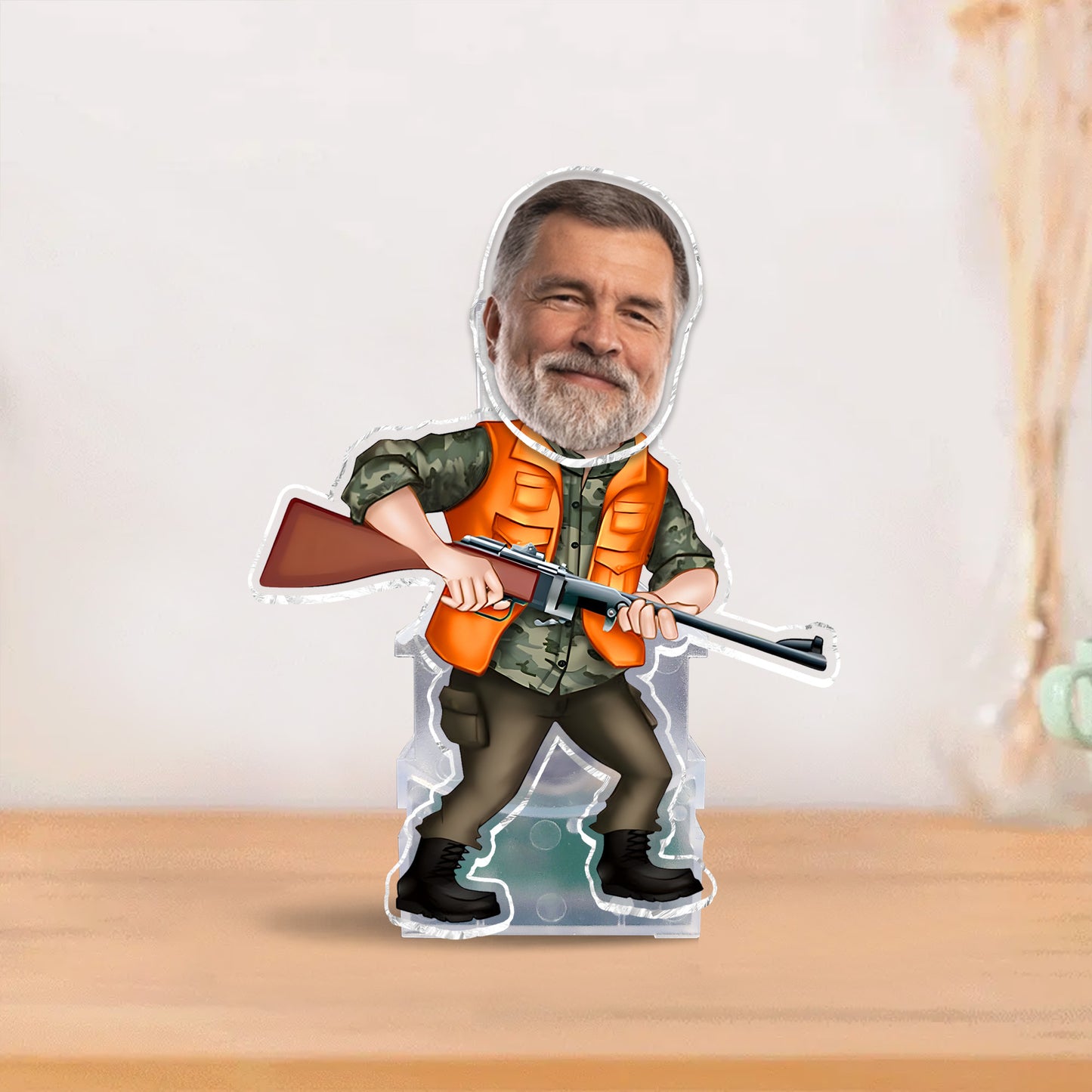 Chasseur passionné - Tête de fusil à secouer personnalisée pour la chasse