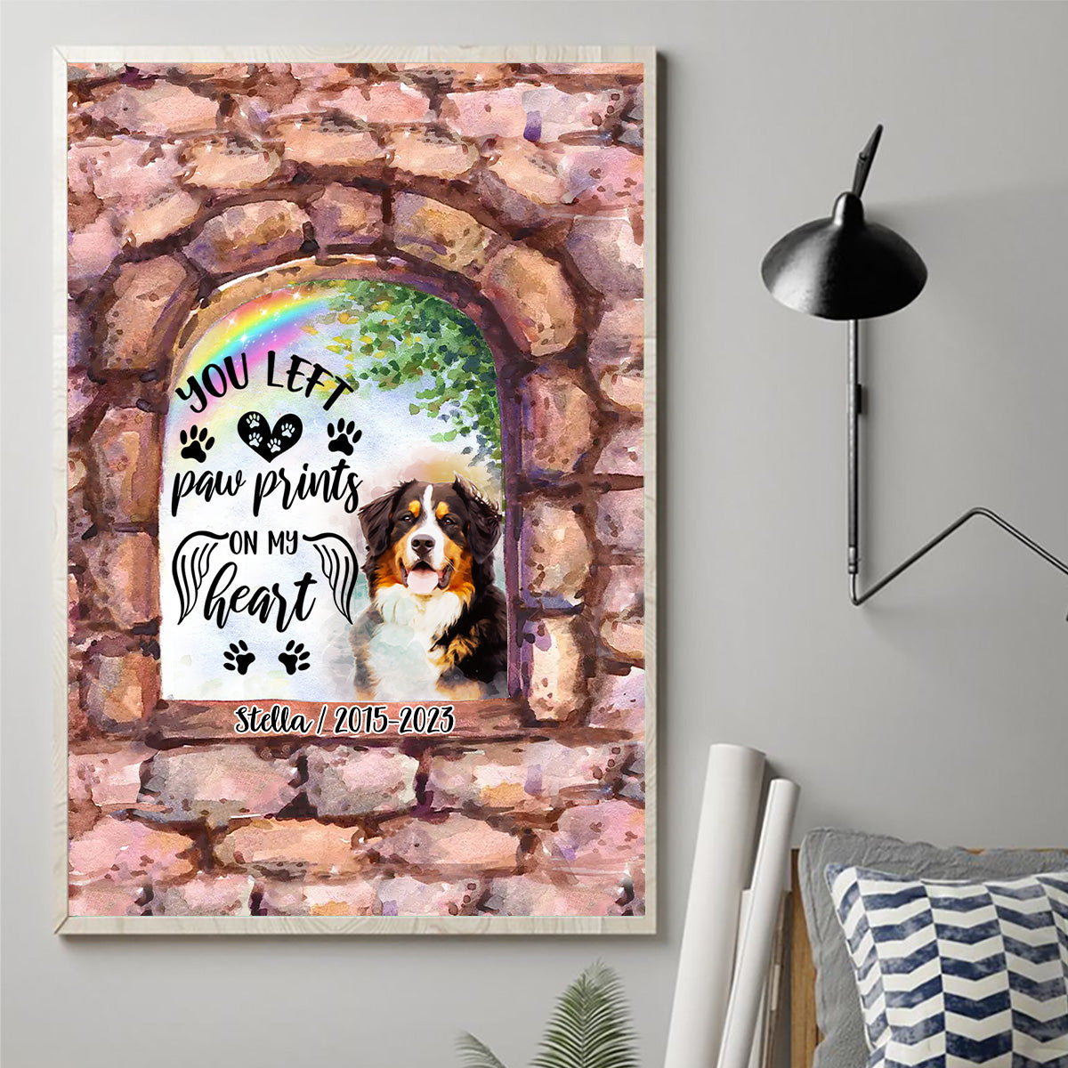 Plus à mes côtés - Toile et affiche personnalisées pour chien