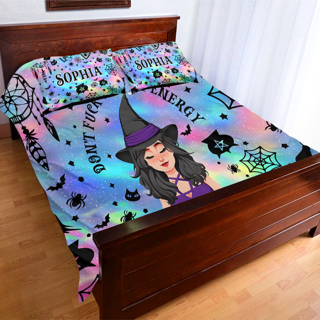 Don't F With My Energy - Personalized Witch Bedding Set