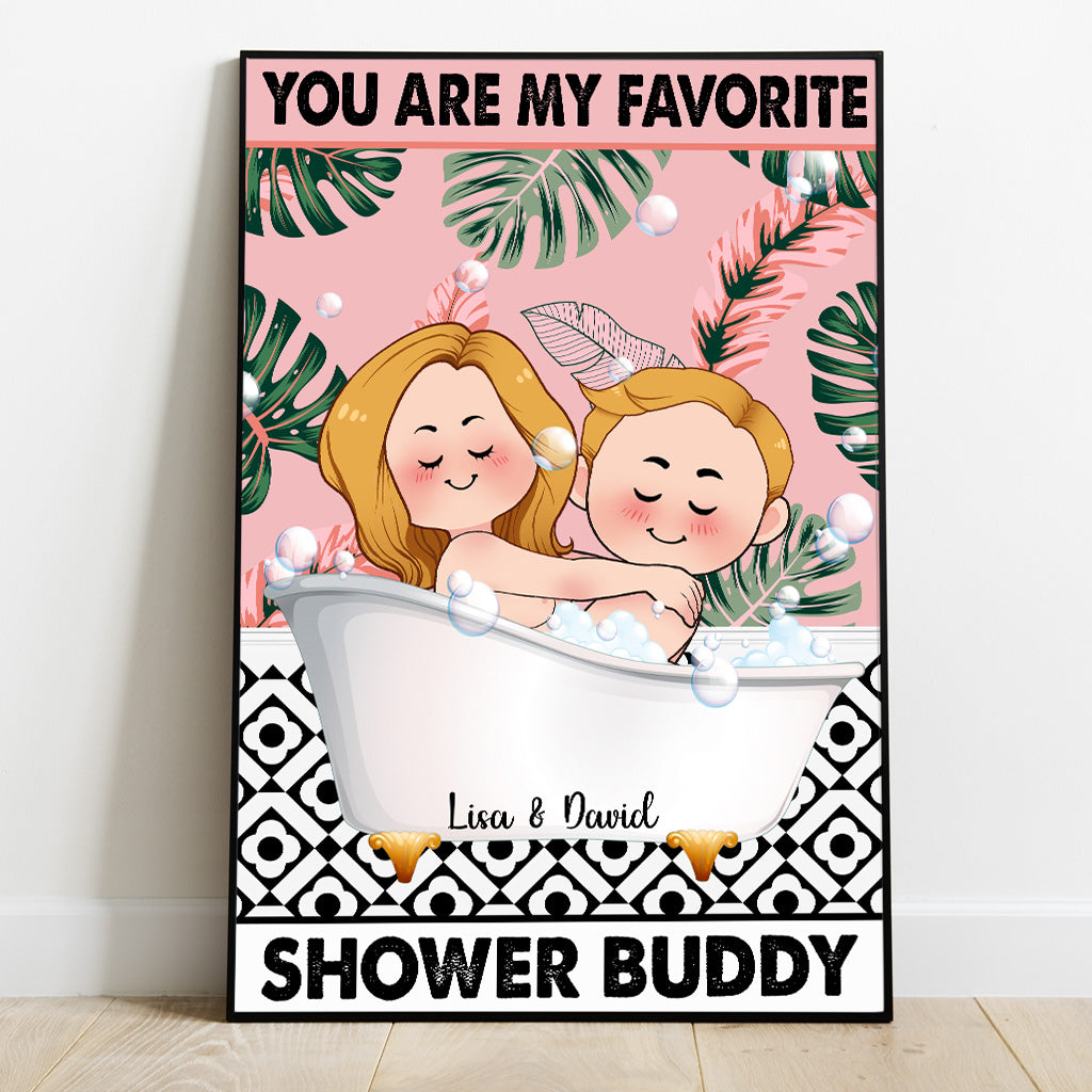 Tu es mon/ma partenaire de douche préféré(e) - Toile et affiche personnalisées pour couples