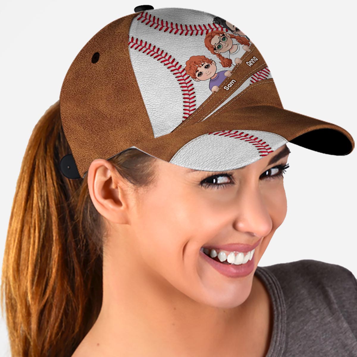 Baseball MomGrandmaDad - Personalized Baseball Classic Cap
