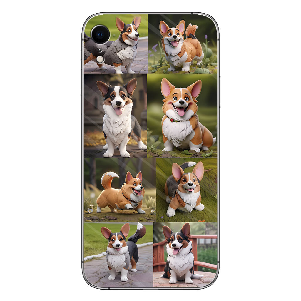 Collage de photos d'animaux de compagnie façon cartoon - Cadeau pour les amoureux des chiens et des chats - Coque de téléphone personnalisée