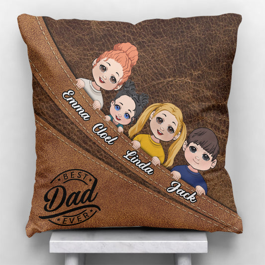 Best Dad/Grandma/Grandpa/Mom Ever - Personalized Father Throw Pillow