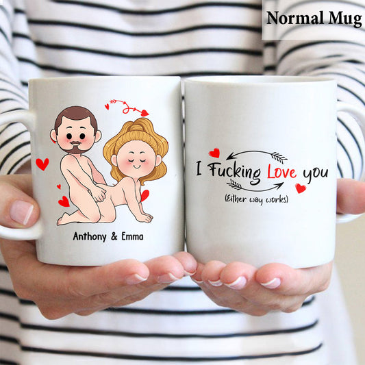 Je veux juste que tu sois heureux - Cadeau pour couple (mari, femme, petit ami, petite amie) - Mug personnalisé