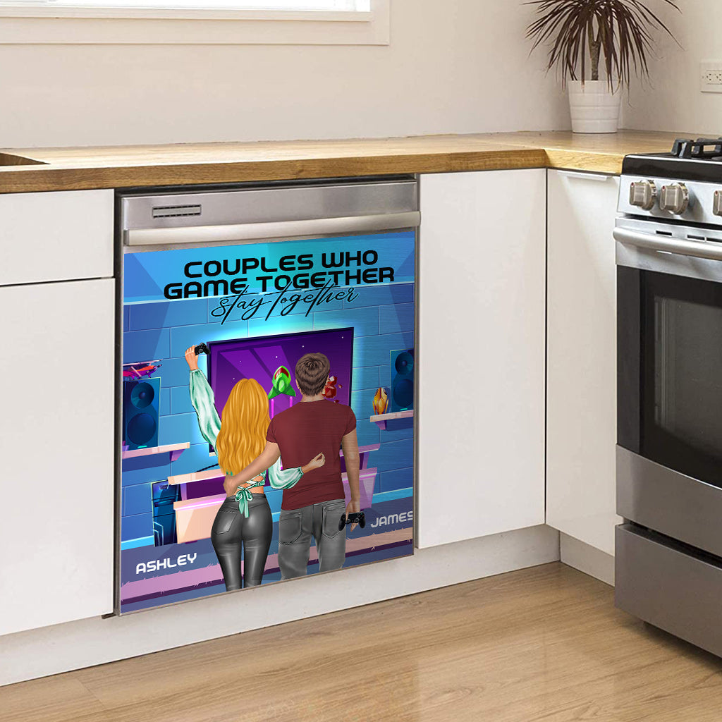 I Will Always Be Your Player Two - Video Game gift for boyfriend, husband, wife, girlfriend - Personalized Dishwasher Cover