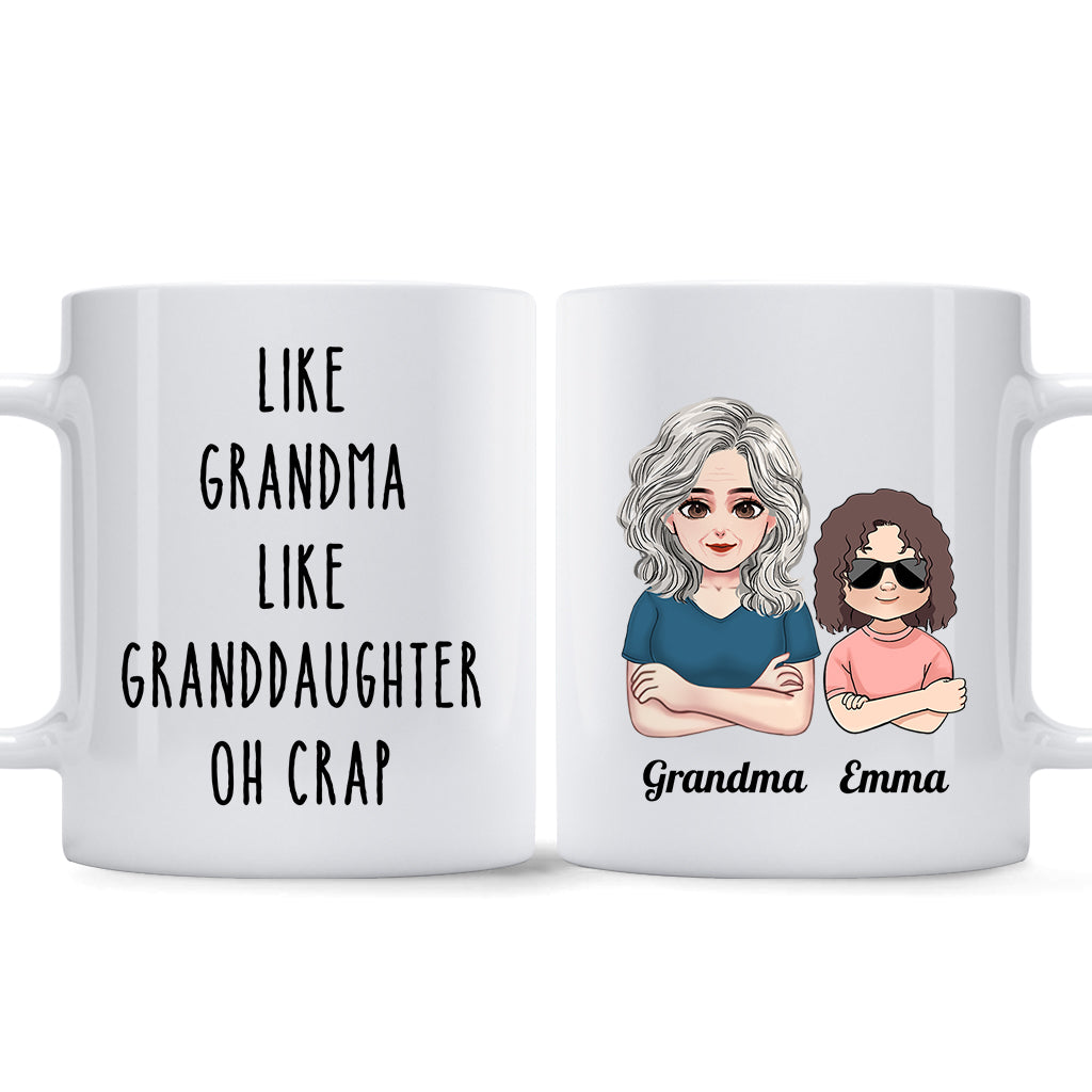 Telle mère, telle fille… Oh mince ! – Cadeau familial pour tante, maman, grand-mère – Mug personnalisé