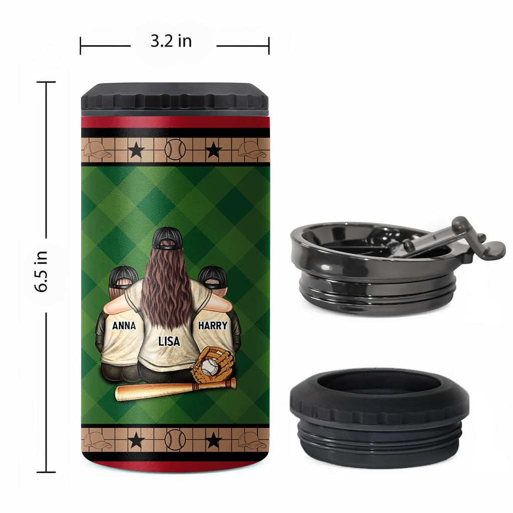 My Heart Is On That Field - Personalized Baseball Can Cooler