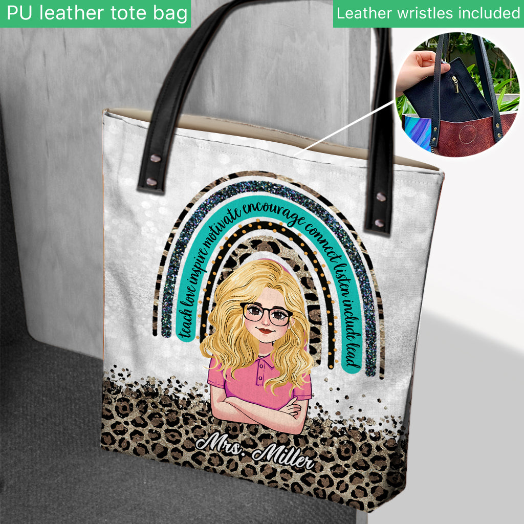 Enseigner, aimer, inspirer - Sac fourre-tout personnalisé pour enseignants