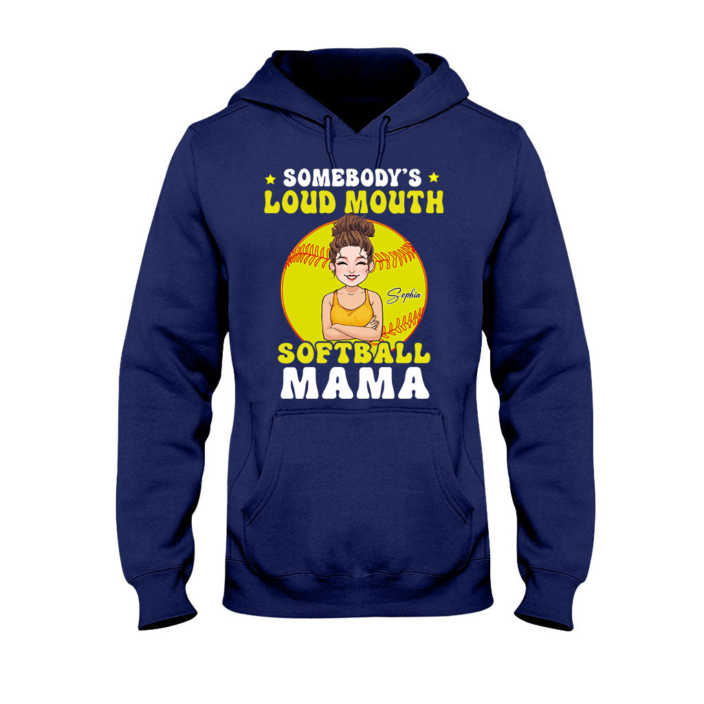 Maman de softball à la langue bien pendue - T-shirt et sweat à capuche de softball personnalisés