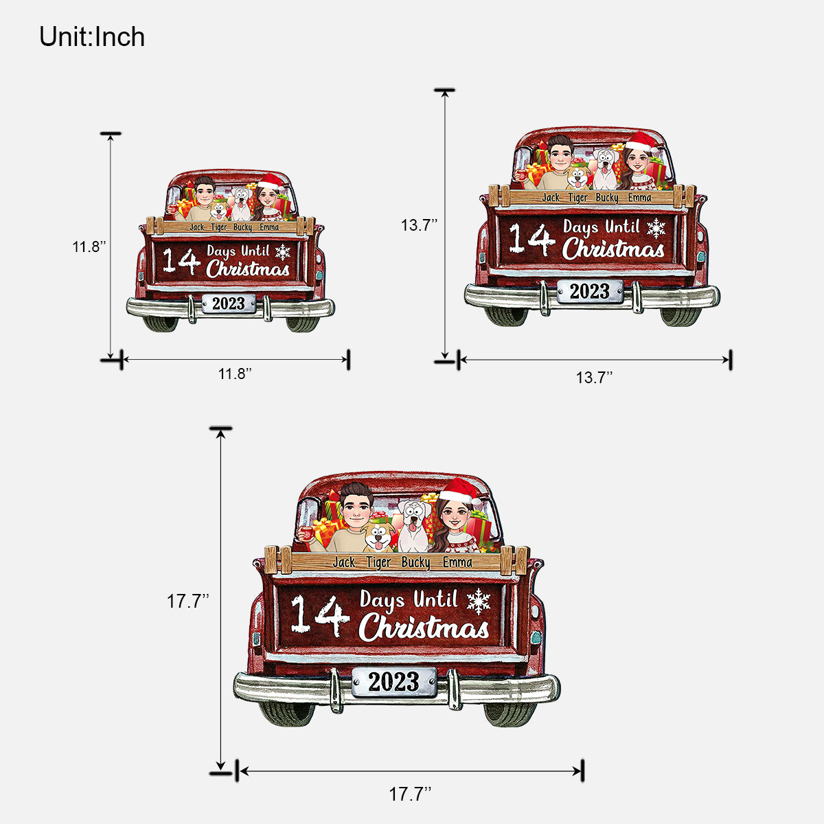 Christmas Countdown - Personalized Dog Wood Sign