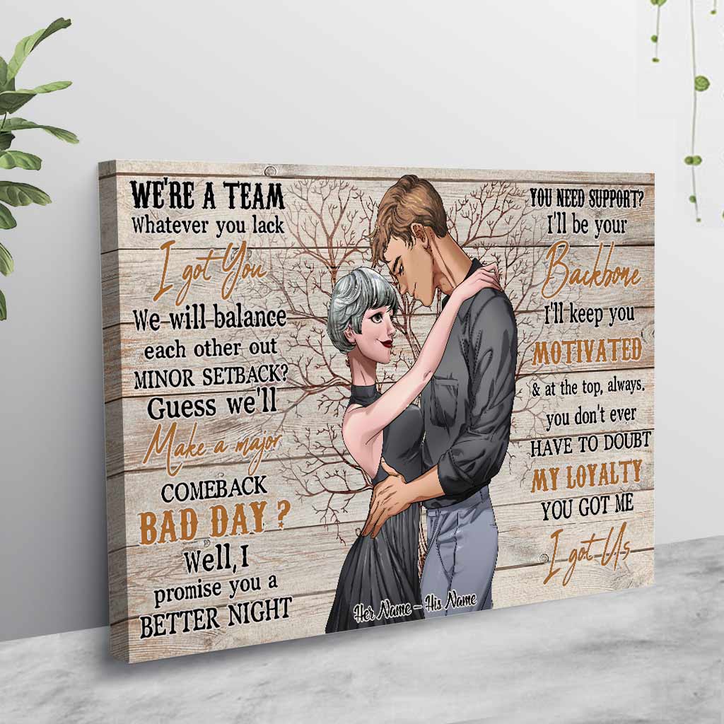 Nous sommes une équipe - Affiche personnalisée pour couples