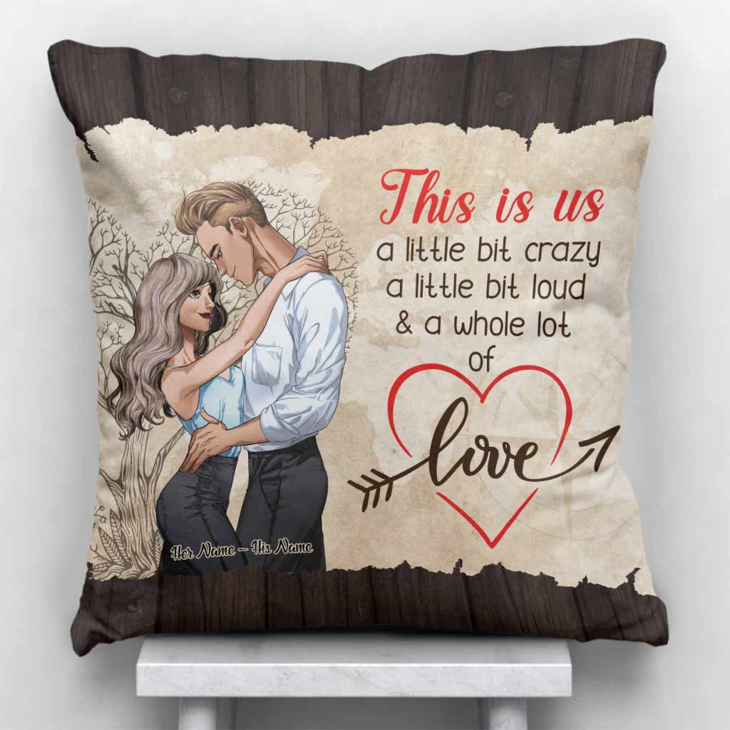 Coussin décoratif personnalisé pour couple « This Is Us »