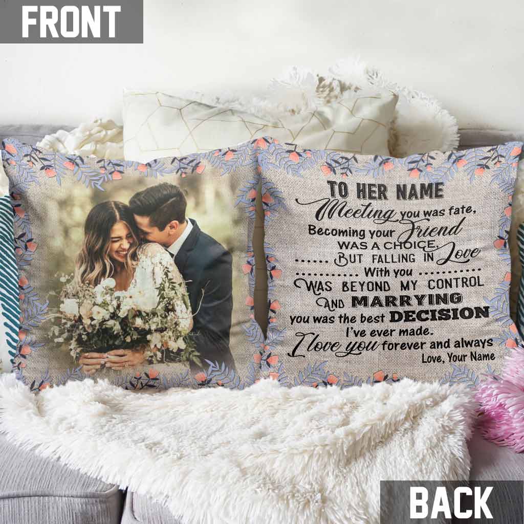 Notre rencontre était le destin - Coussin décoratif personnalisé pour couple
