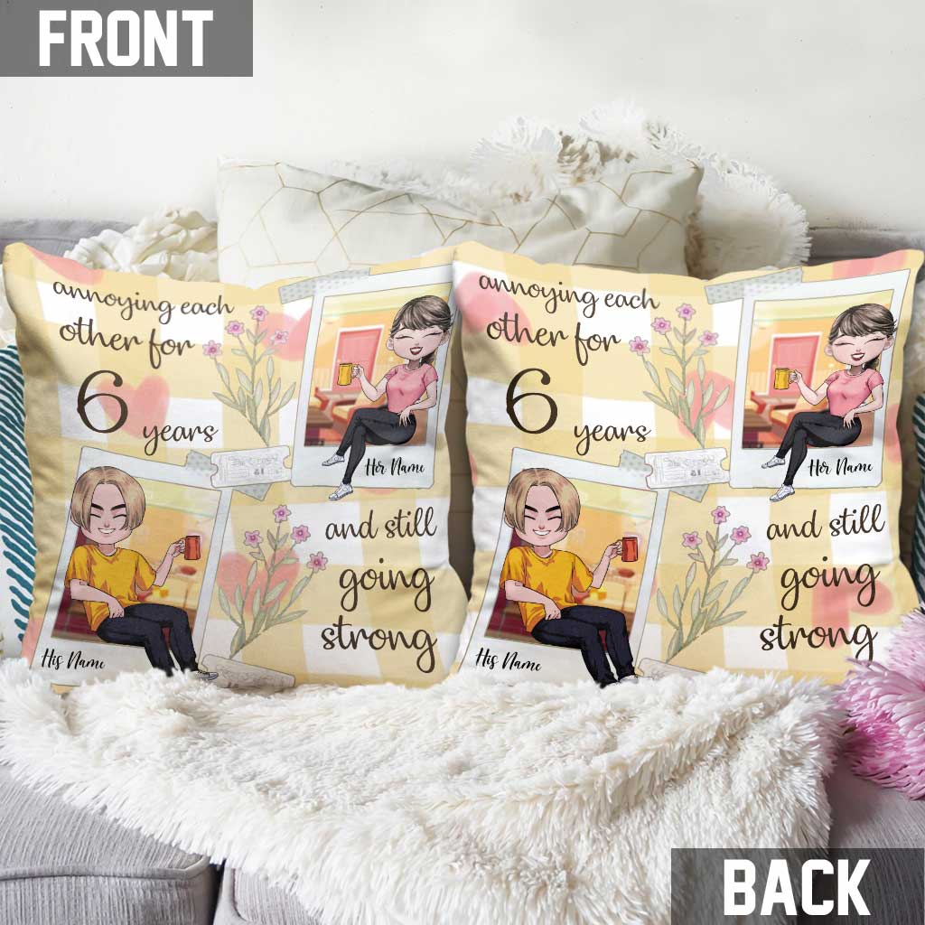 Coussin décoratif personnalisé pour couple « Tout ce que j’aime »