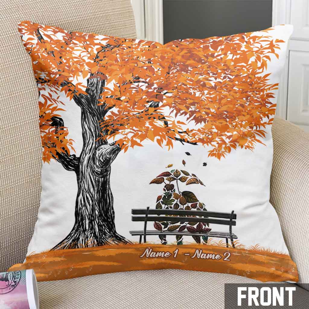 Quand on arrive au bout - Coussin décoratif personnalisé pour couple