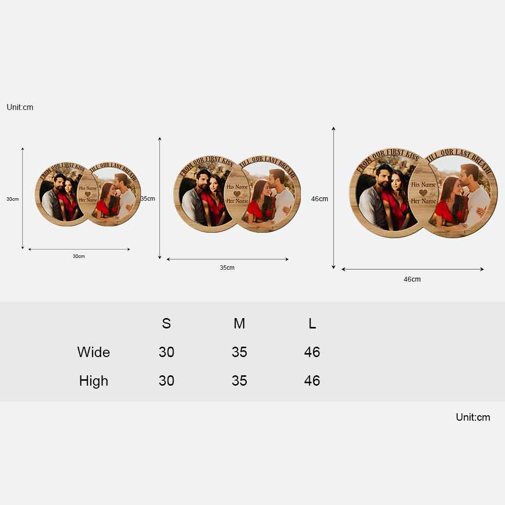 From Our First Kiss - Personalized Couple Wood Sign