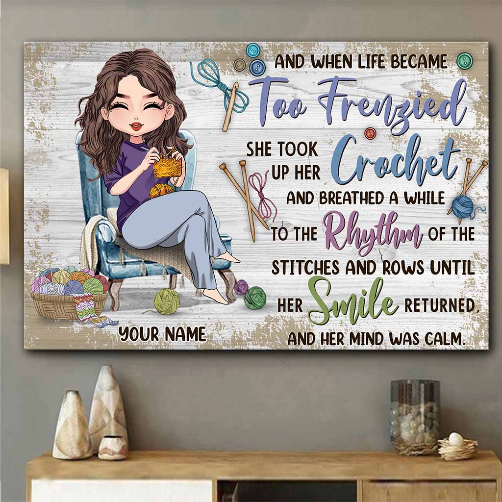 Et quand la vie est devenue trop frénétique - Toile et affiche personnalisées au crochet