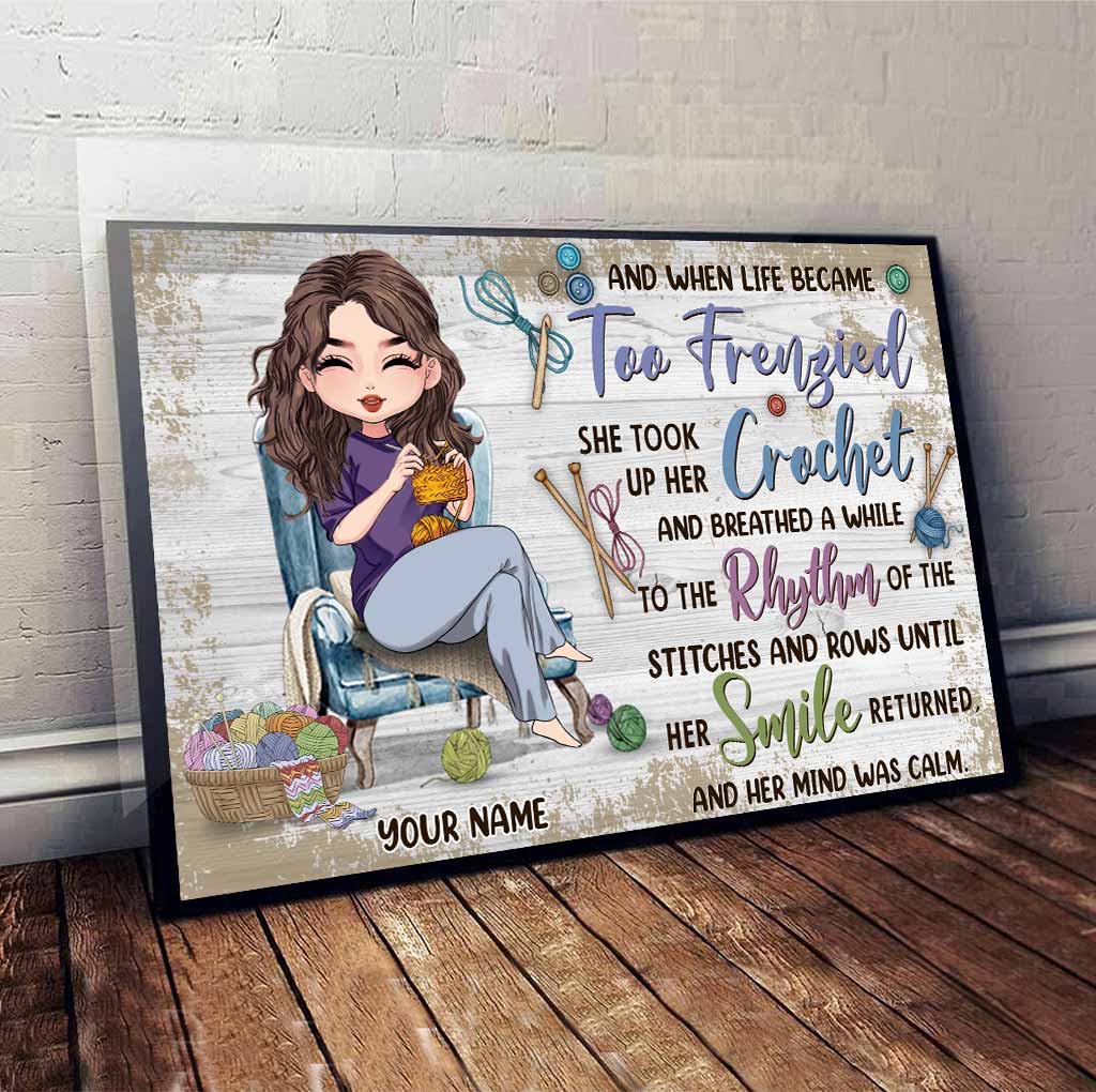 Et quand la vie est devenue trop frénétique - Toile et affiche personnalisées au crochet