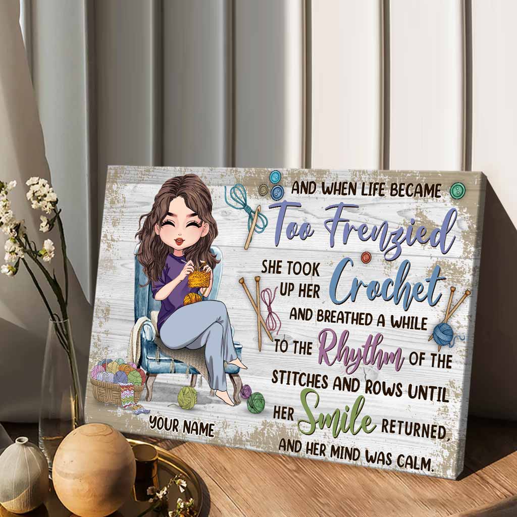 Et quand la vie est devenue trop frénétique - Toile et affiche personnalisées au crochet
