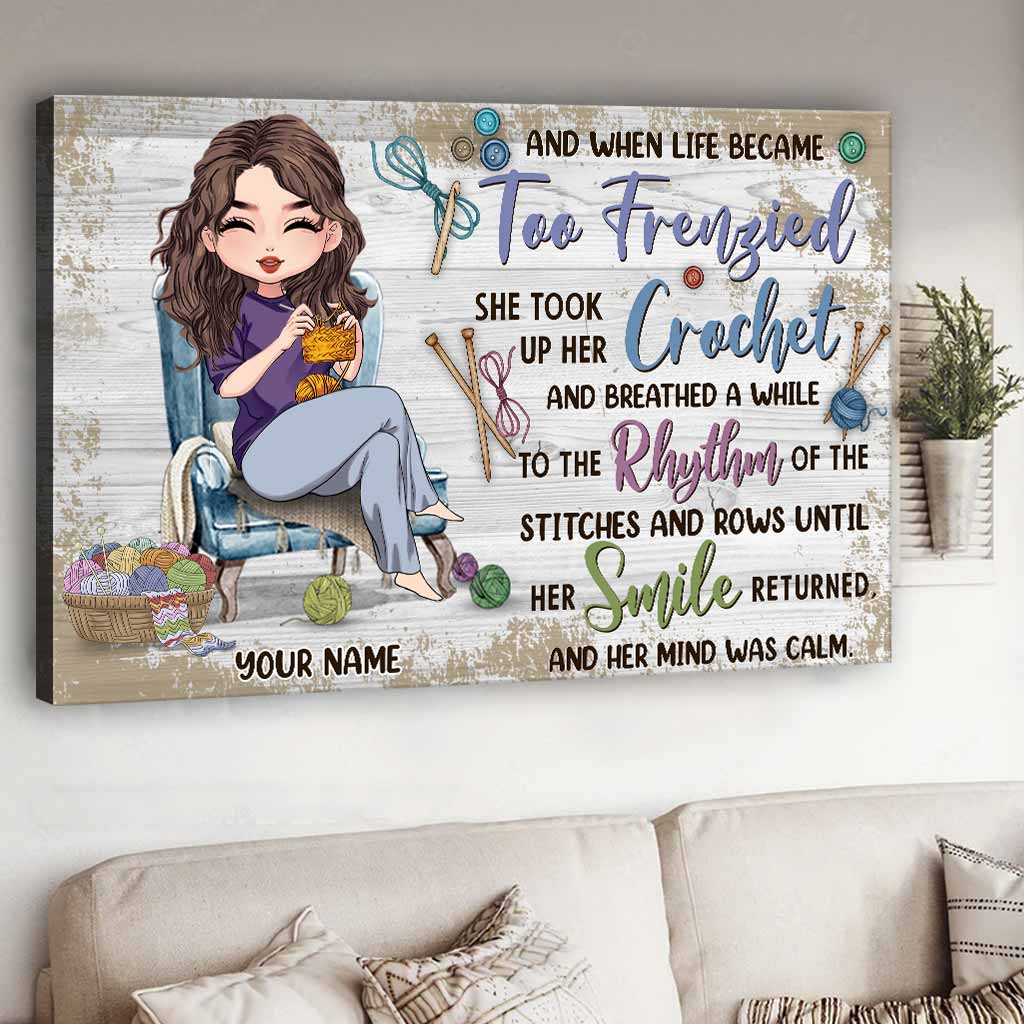 Et quand la vie est devenue trop frénétique - Toile et affiche personnalisées au crochet