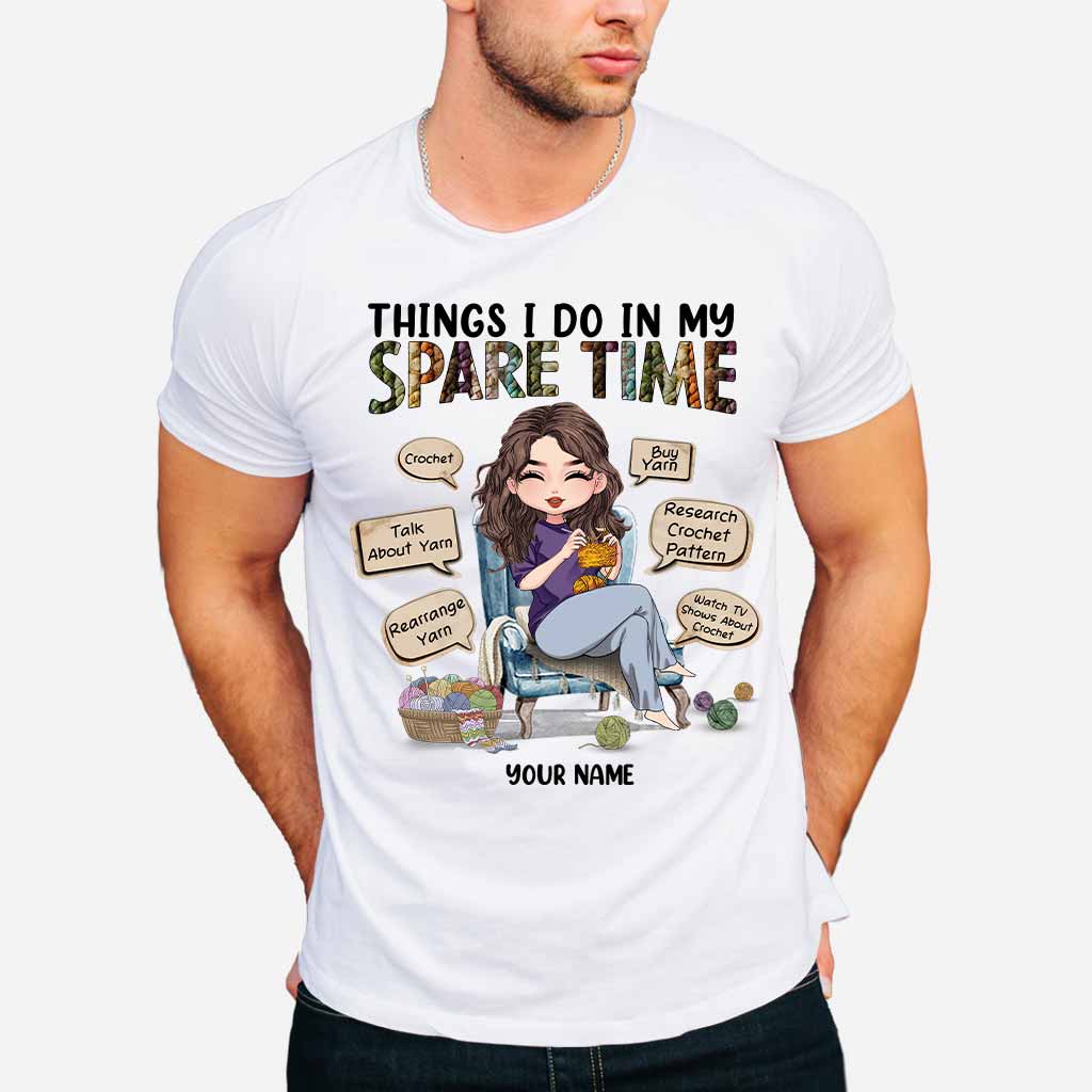 Ce que je fais pendant mon temps libre - T-shirt et sweat à capuche personnalisés au crochet