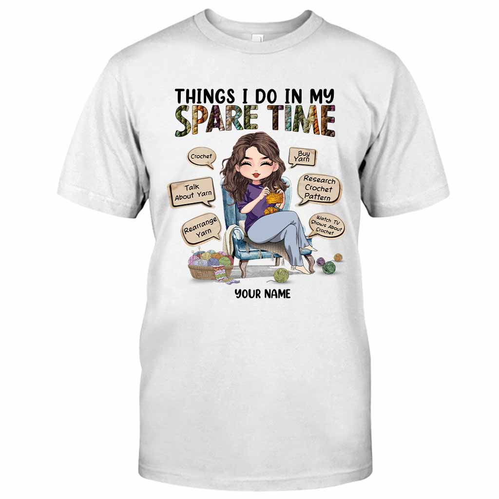 Ce que je fais pendant mon temps libre - T-shirt et sweat à capuche personnalisés au crochet