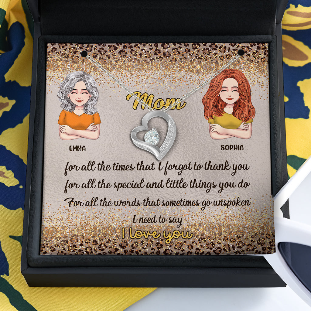 Je t'aime - Collier personnalisé pour la fête des mères 