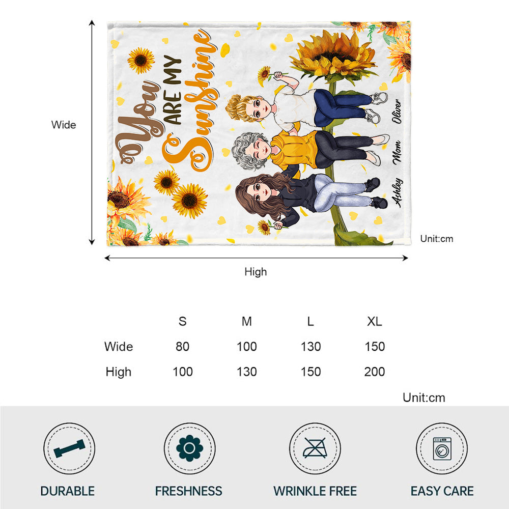 Tu es mon rayon de soleil - Couverture personnalisée pour la fête des mères