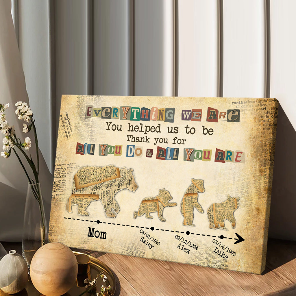 Everything We Are - Personalized Mother's Day Mother Canvas And Poster