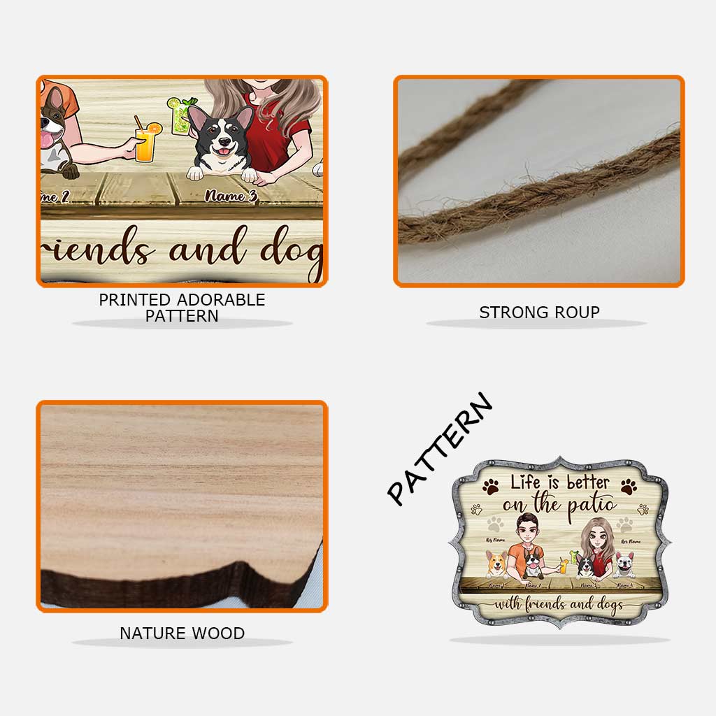 La vie est plus belle - Panneau en bois personnalisé pour chien