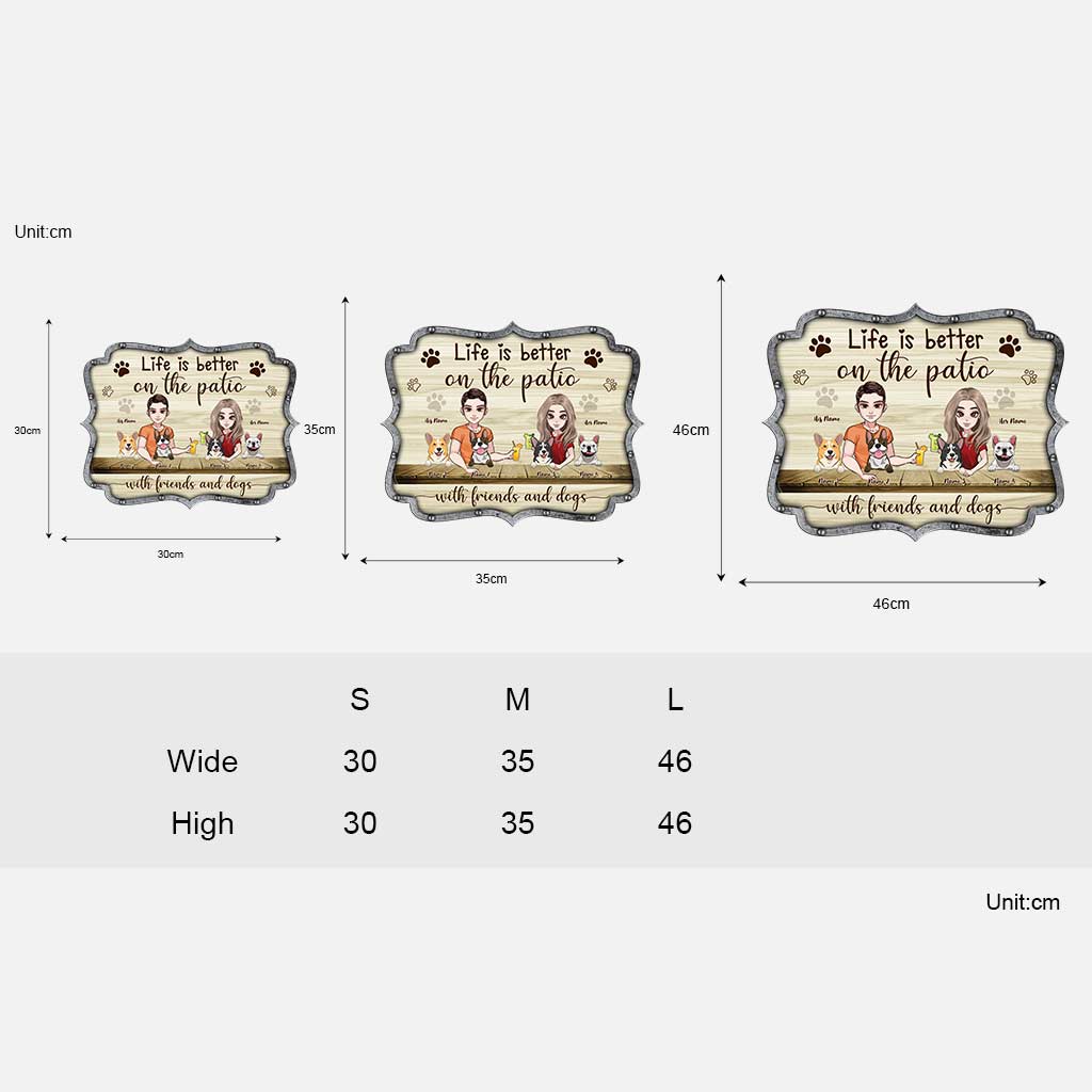 La vie est plus belle - Panneau en bois personnalisé pour chien