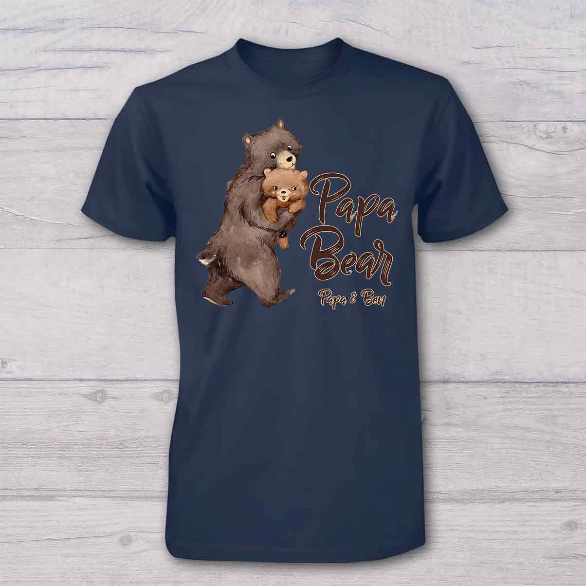 Papa Ours Bébé Ours - T-shirt personnalisé pour papa et body pour bébé
