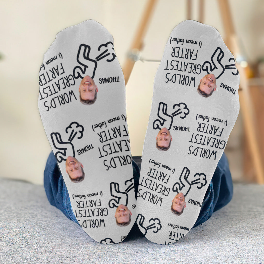Chaussettes personnalisées pour papa : Le plus grand péteur du monde