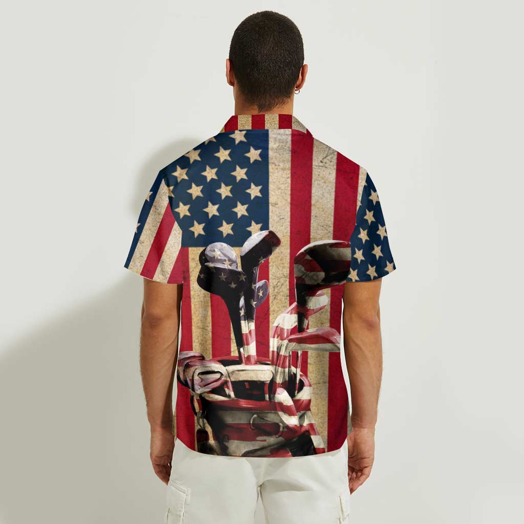 Drapeau de golf Freedom - Chemise hawaïenne personnalisée pour la fête de l'indépendance